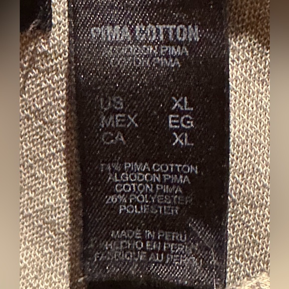 Claiborne Green/Brown Long Sleeve’s Casual Top SZ XL. 74% Cotton 26% Polyester - Picture 9 of 12